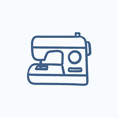 Image showing Sewing-machine sketch icon.