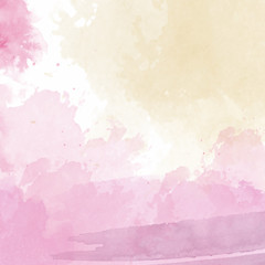 Image showing pink and yellow watercolor  background