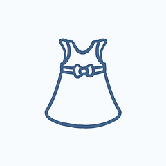 Image showing Baby dress sketch icon.