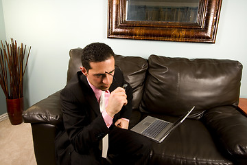 Image showing Worried BusinessmanThinking