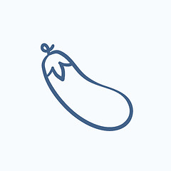 Image showing Eggplant sketch icon.