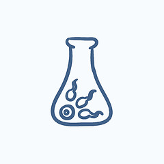 Image showing In vitro fertilisation sketch icon.