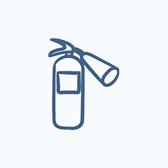 Image showing Fire extinguisher sketch icon.