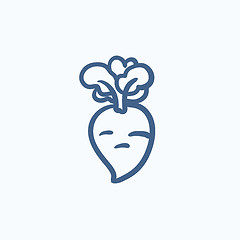 Image showing Beet sketch icon.