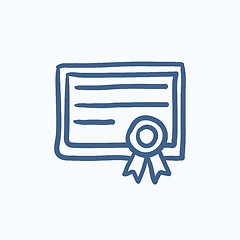 Image showing Certificate sketch icon.