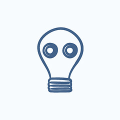 Image showing Gas mask sketch icon.