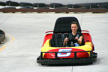 Image showing Teenager on the Go Cart