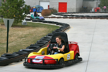 Image showing Teenager on the Go Cart