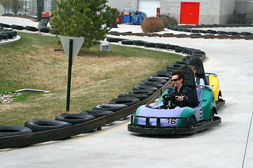 Image showing Woman on the Go Cart