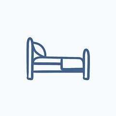 Image showing Bed sketch icon.