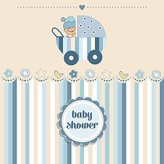 Image showing baby boy shower card