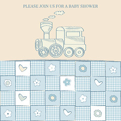 Image showing baby boy shower card