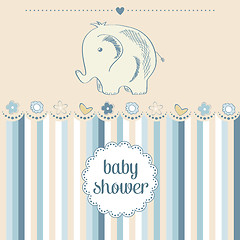 Image showing baby boy shower card