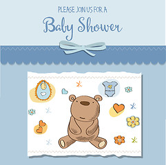 Image showing baby boy shower card