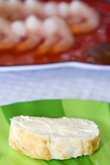 Image showing Close up on sliced bread on a table