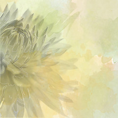 Image showing flower background on soft pastel color in blur style