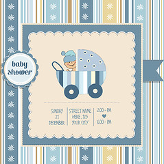 Image showing baby boy shower card