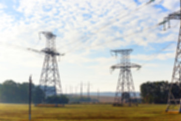 Image showing High-voltage power poles