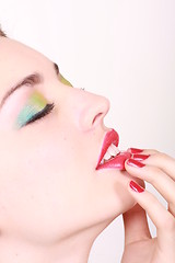 Image showing colorful make-up