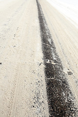 Image showing road in winter