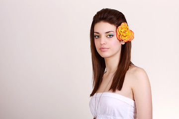 Image showing flower in her hair