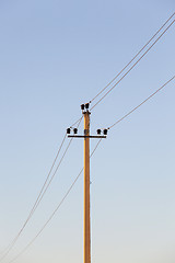 Image showing High-voltage power poles