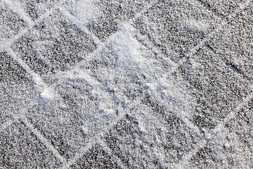 Image showing Pavement under the snow