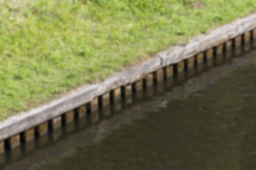 Image showing old leaking dam