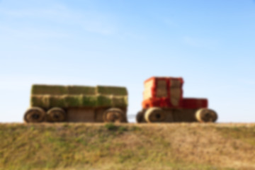 Image showing Tractor straw, close-up