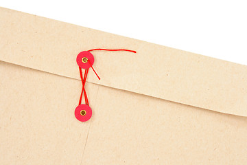 Image showing Envelope with red clasp