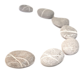 Image showing row of pebbles