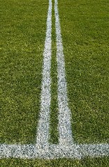 Image showing Double boundary line of a playing field