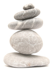 Image showing balancing pebble tower