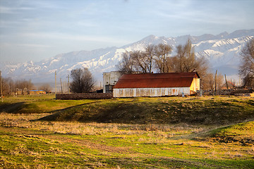 Image showing Kazakh village in foothills of Kopet Dagh ridge 2, Middle Asia
