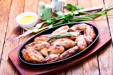 Image showing fried chicken wings