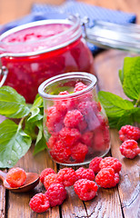 Image showing raspberry and jam