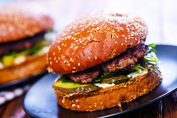 Image showing burgers