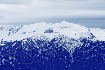 Image showing Snow in mountains. 