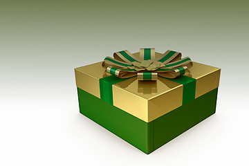 Image showing 3D illustration: box with a gift for the holiday.