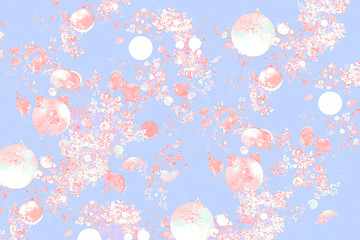 Image showing Fractal image of colorful bubbles.