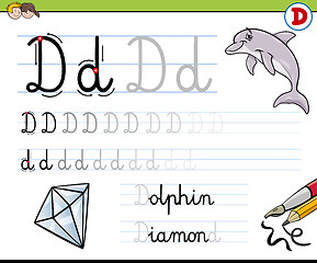 Image showing how to write letter d