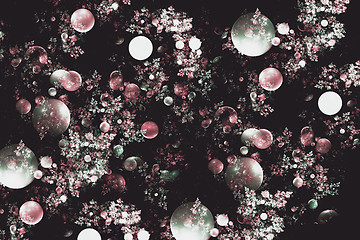 Image showing Fractal image of colorful bubbles.