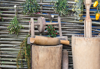 Image showing Ancient objects of rural life, tools.