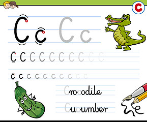 Image showing how to write letter c