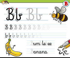 Image showing how to write letter b