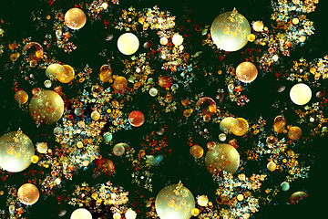 Image showing Fractal image of colorful bubbles.