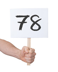 Image showing Sign with a number, 78