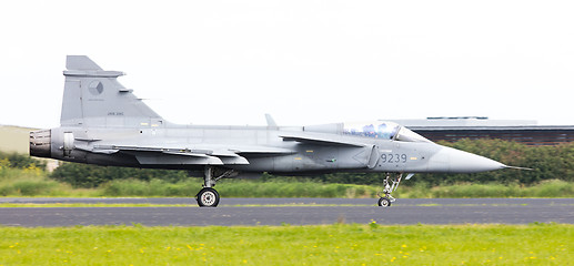 Image showing LEEUWARDEN, THE NETHERLANDS-JUNE 10: Modern tactical fighter jet