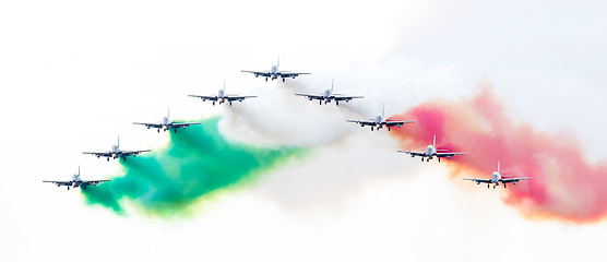 Image showing LEEUWARDEN, THE NETHERLANDS-JUNE 10, 2016: Italian aerobatic tea