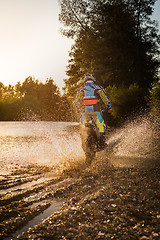 Image showing Enduro bike rider